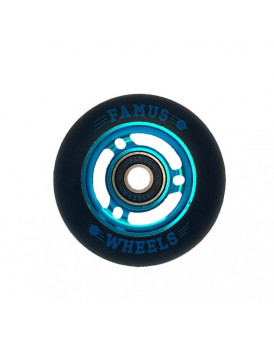 FAMUS Roue 3 SPOKES 72/90A Noir Bleu [x4]