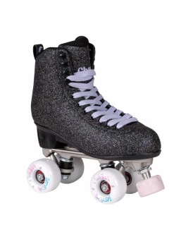 Patin A Roulette Femme Homme Roller Quad Adulte Roller 4 Roues Enfant Led  Patins à Roulettes Artistiques Garçon Fille Retro Design,Black-39