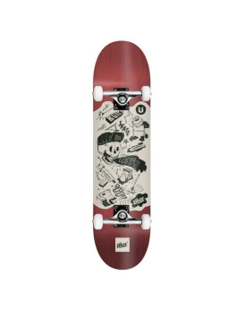 UBER Skateboard Complet 3-STAR DIY 8.25 Wood Red