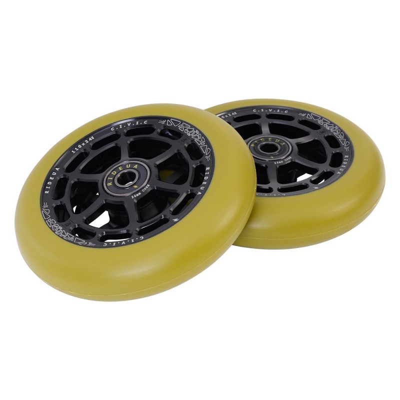 URBANARTT Roue CIVIC 110x24mm Black Army Green [x2]