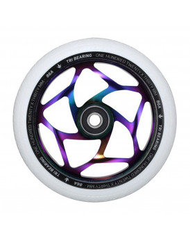 BLUNT TRI BEARING 120mm x 30mm Oil Slick White Wheel [x1]