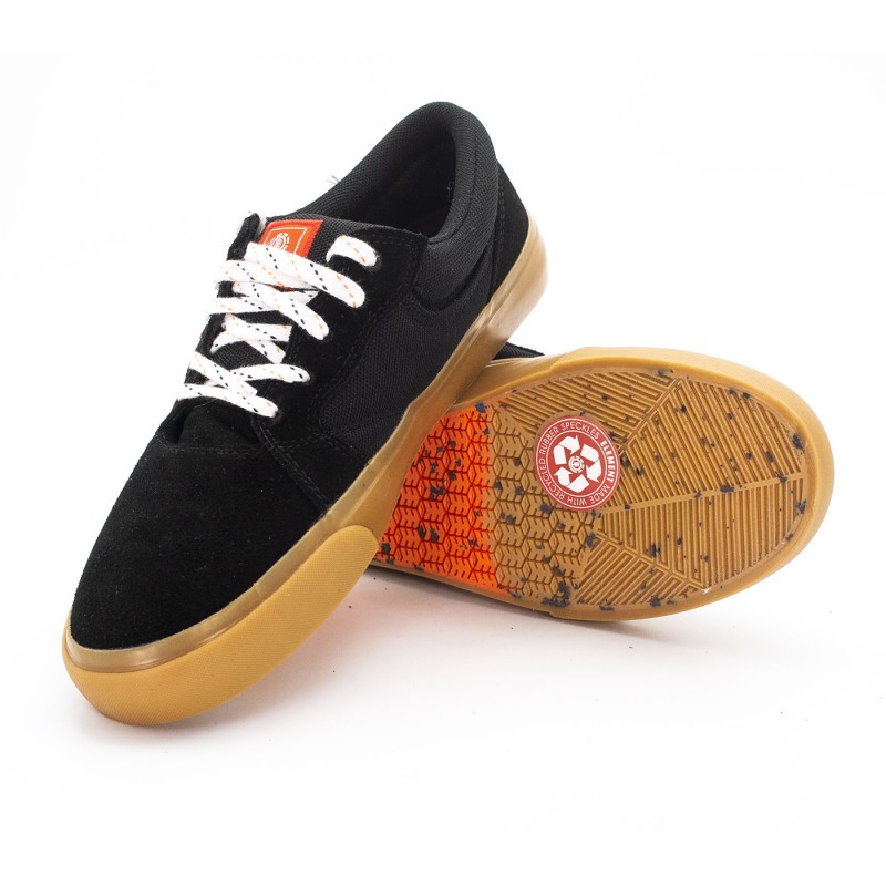 ELEMENT WASSO Black Gum Skate Shoe | Nomadeshop