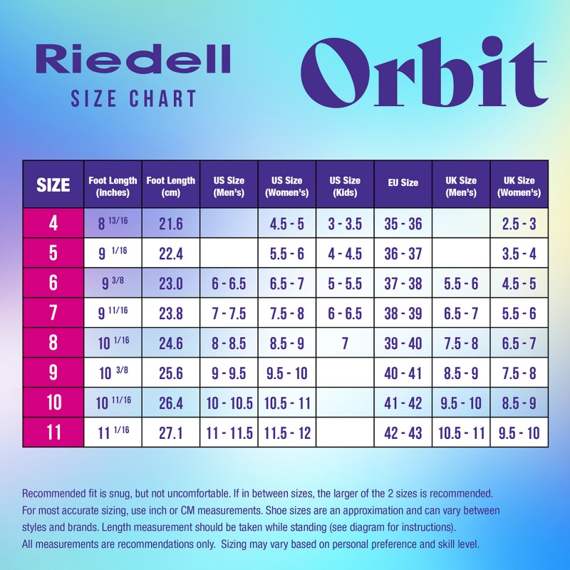 RIEDELL SKATES Roller Quad ORBIT Orchid